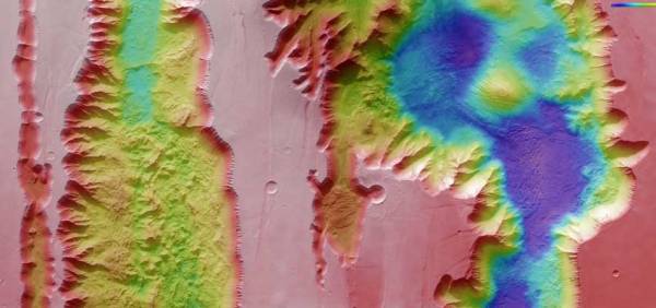 20 times wider than the grand canyon, the valles marineris gorge on mars is so impressive
