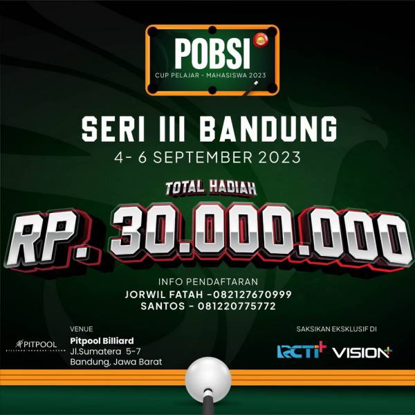 POBSI Student Cup Series III Ready to be Held in Bandung!