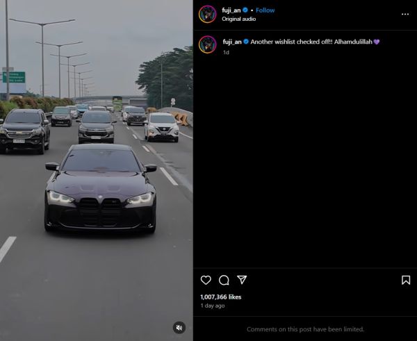 Fuji Pamer Mobil Baru di Jalan Tol Tanpa Plat Nomor, Harganya Rp2 Miliar