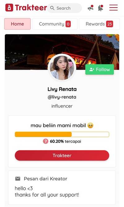 Aksi Livy Renata Buka Donasi Buat Beli Mobil Baru Ibunya Viral, Netizen Heran: Kok Ada yang Nyumbang?